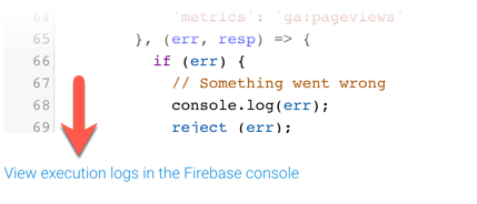 Link to view execution logs in Firebase for debugging Dialogflow webhook functions