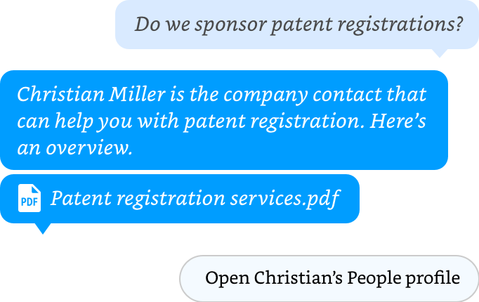 Digital Assistant responding to a query with a response and file attachment based on a user query